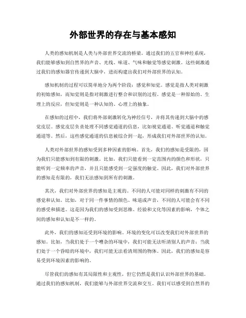 外部世界的存在与基本感知