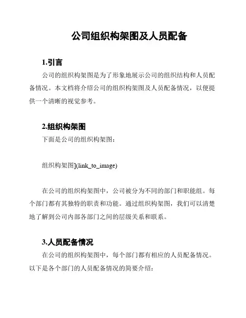 公司组织构架图及人员配备