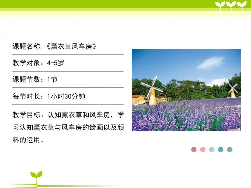 少儿4-5岁薰衣草风格房(水彩笔+水粉)—美术课件