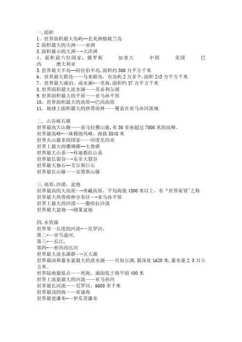 世界地理之最(精排版)