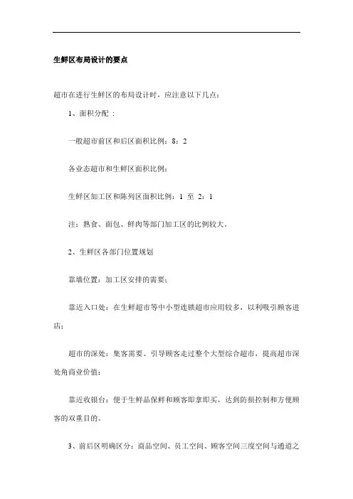 超市生鲜区布局设计的要点