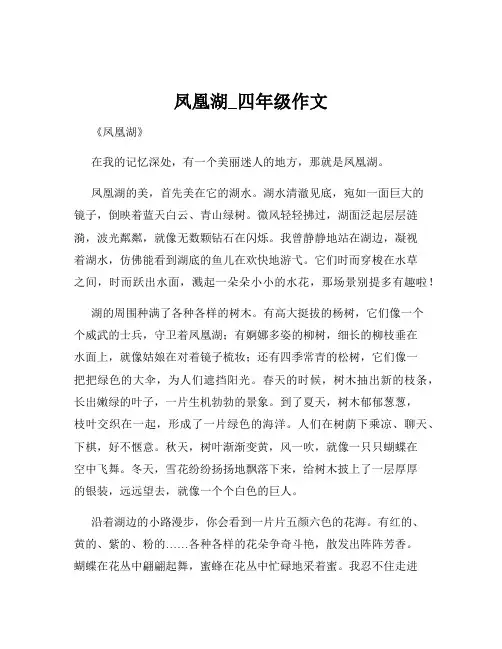 凤凰湖_四年级作文