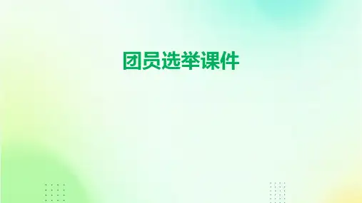 团员选举课件ppt
