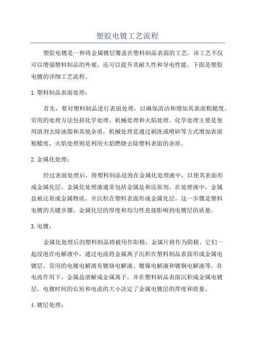 塑胶电镀工艺流程
