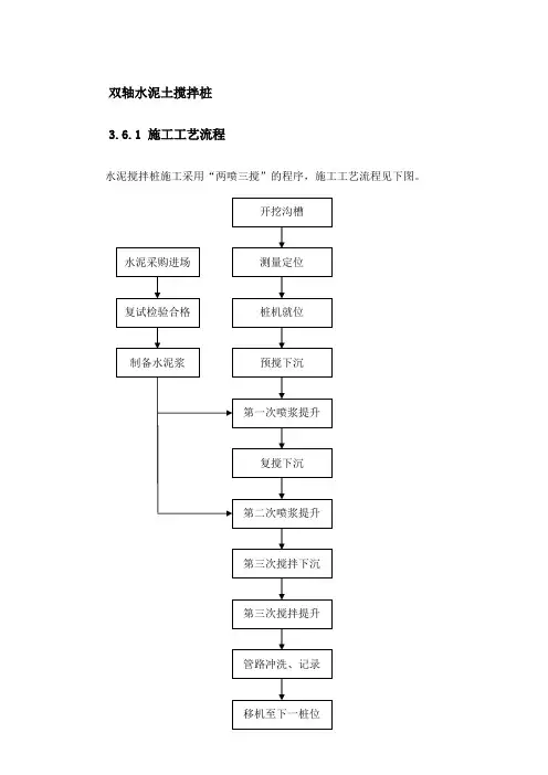 双轴水泥土搅拌桩施工方案