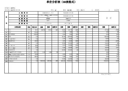 C20混凝土挡土墙单价分析--