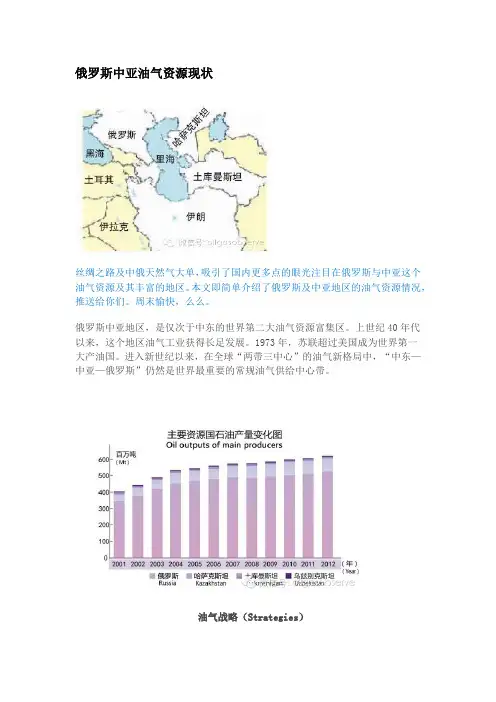 俄罗斯中亚油气资源现状