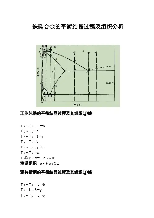 铁碳合金相图分析2