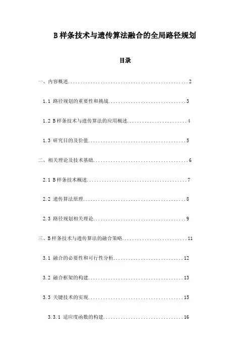 B样条技术与遗传算法融合的全局路径规划