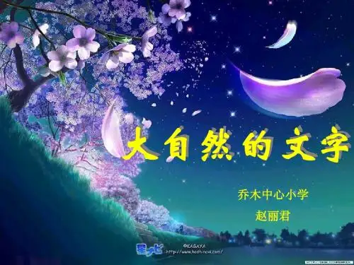 《大自然的文字》教学课件