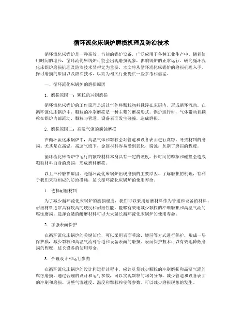 循环流化床锅炉磨损机理及防治技术