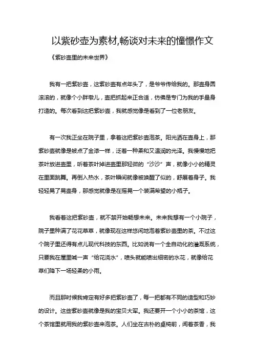 以紫砂壶为素材,畅谈对未来的憧憬作文