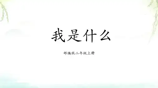 统编版二年级语文上册2、我是什么 课件(共25张PPT)
