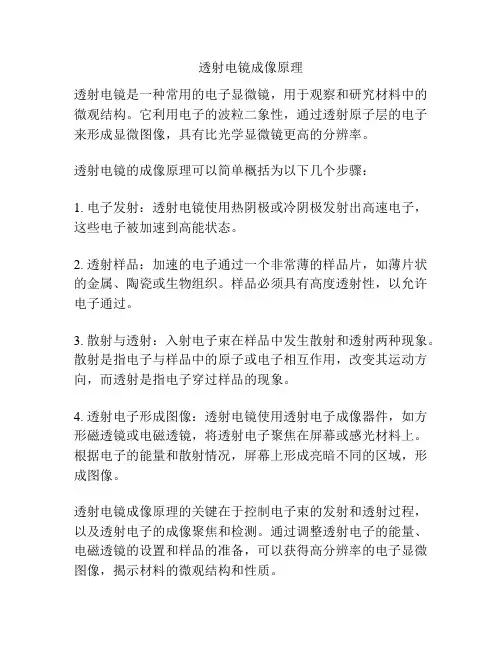 透射电镜成像原理