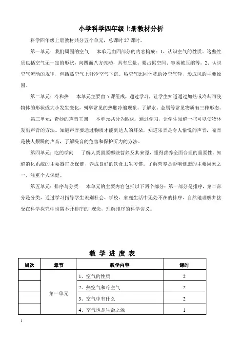 【苏教版】2019版小学《科学》四上：全册配套教学设计(版,67页)