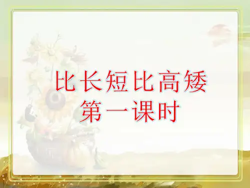 人教版小学一年级数学比长短比高矮