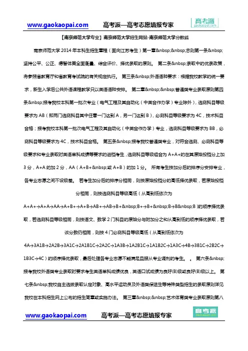 【南京师范大学专业】南京师范大学招生网站-南京师范大学分数线