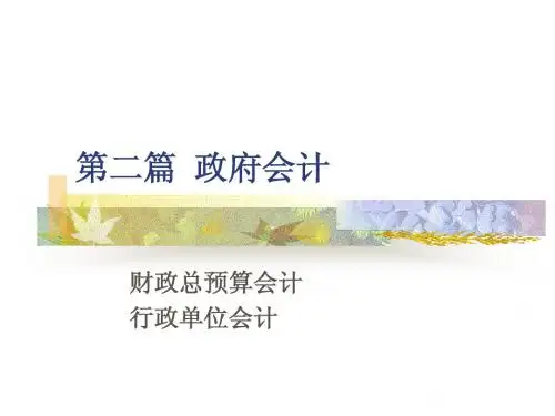 第二篇政府会计   第三章财政总预算会计资产