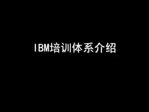 各大知名公司培训体系介绍