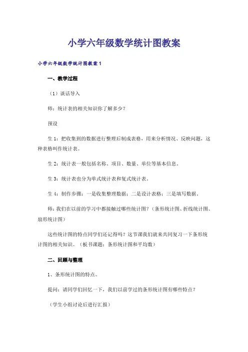 小学六年级数学统计图教案