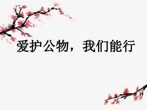 《爱护公物,我们能行》主题班会课件