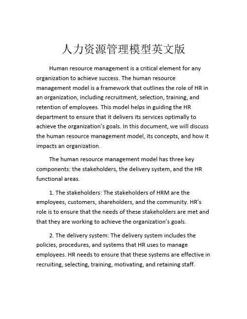 人力资源管理模型英文版