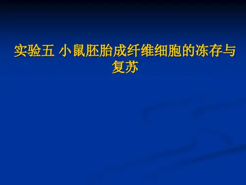 实验五 冻存细胞的复苏