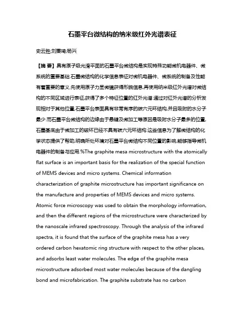 石墨平台微结构的纳米级红外光谱表征