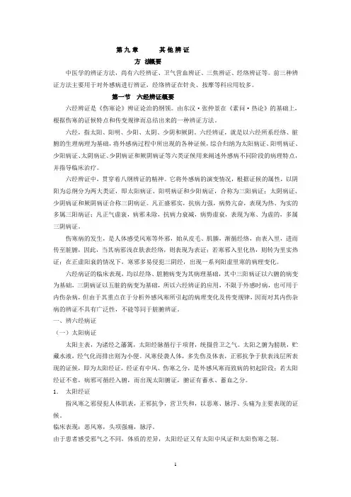 中医诊断学——第九章  其他辨证方法概要
