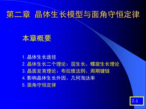 结晶学与矿物学 第二章 晶体生长模型
