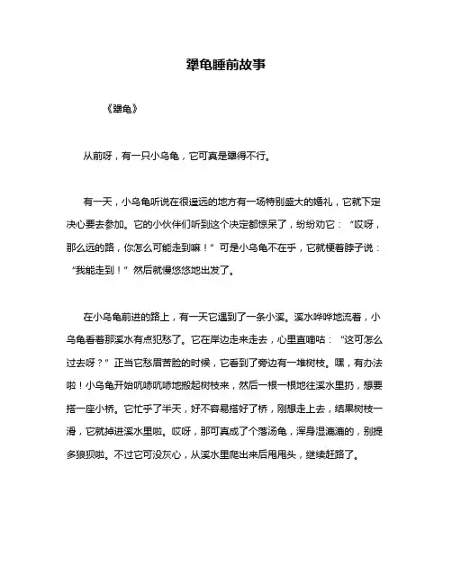 犟龟睡前故事
