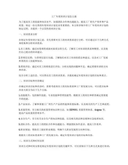 工厂年度培训计划怎么做