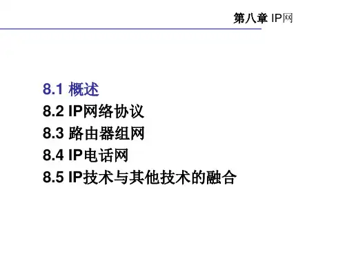 第八章IP网ppt课件