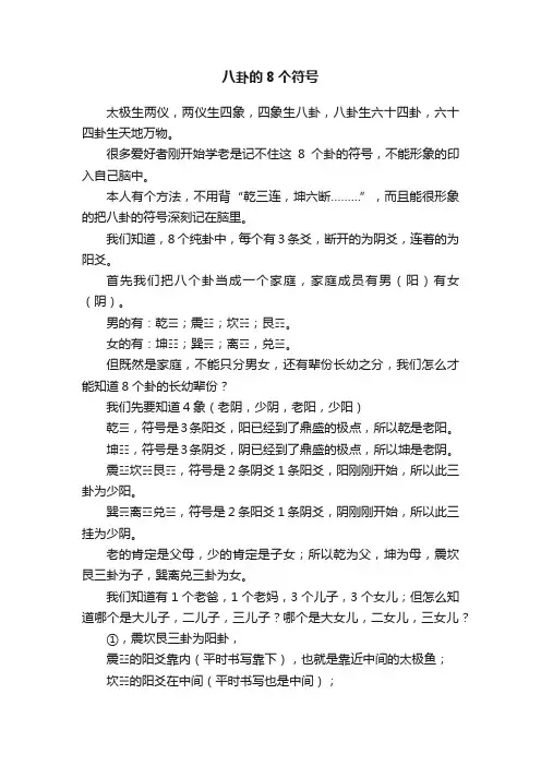 八卦的8个符号