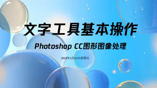 Photoshop-图形图像处理文字工具
