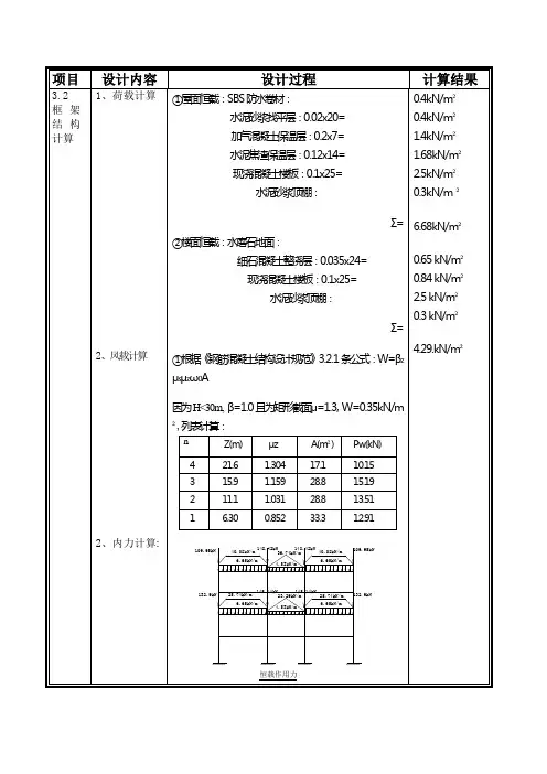 土木工程专业毕业设计结构计算书示例