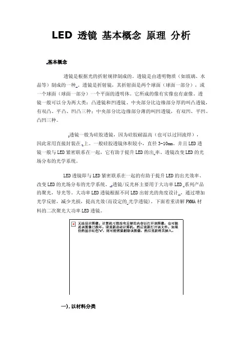 LED透镜基本概念原理分析