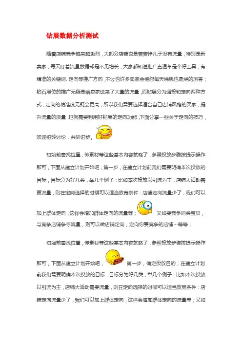 钻展数据分析测试