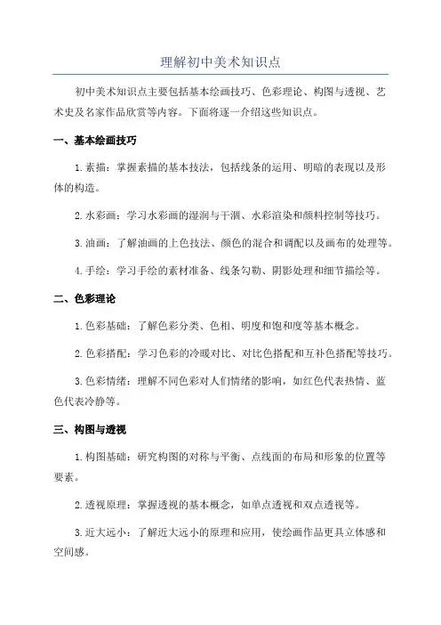 理解初中美术知识点