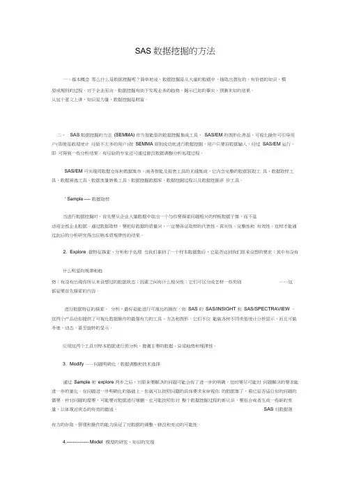 SAS数据挖掘方法