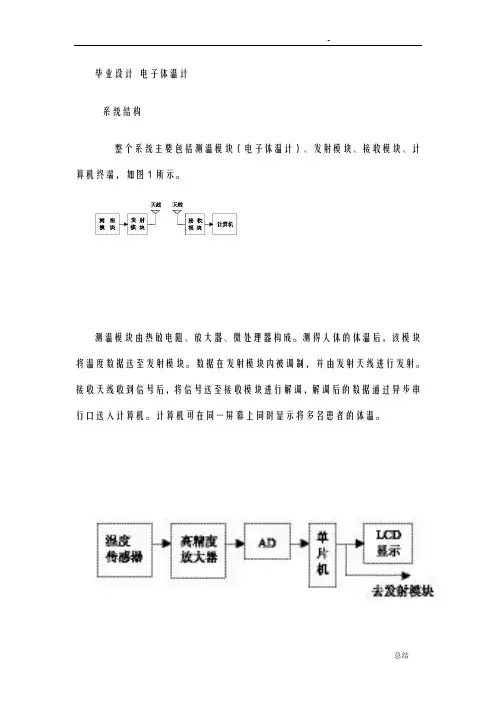 毕业设计电子体温计设计