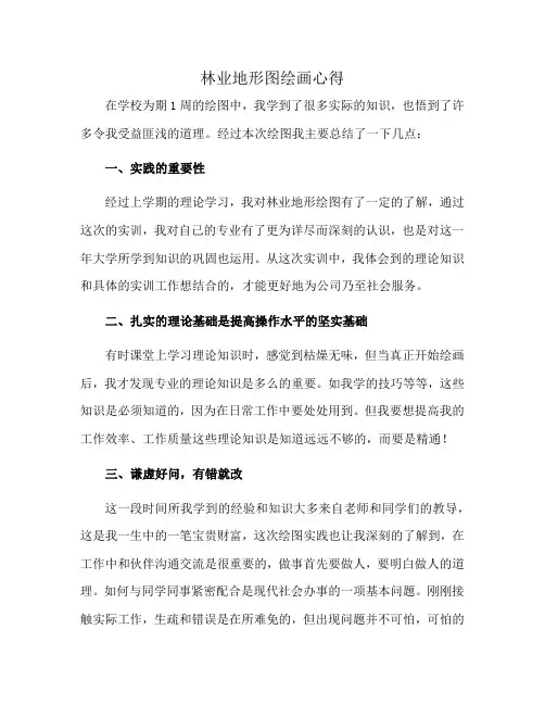 林业地形图绘画心得