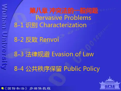 08冲突法的一般问题