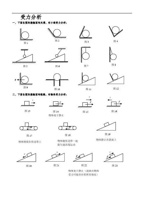 初中物理最全受力分析图组