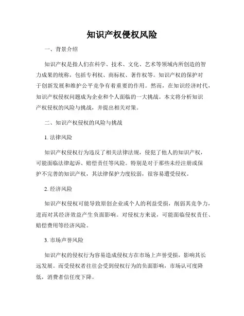 知识产权侵权风险