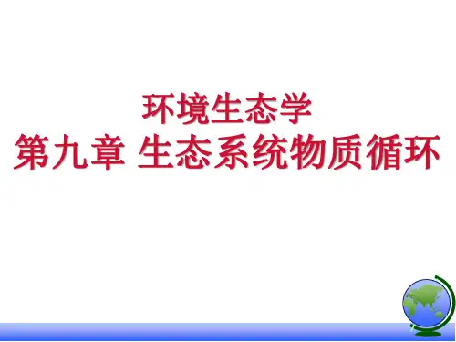 环境生态学   Chapter9_生态系统的物质循环