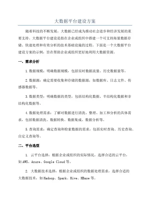 大数据平台建设方案