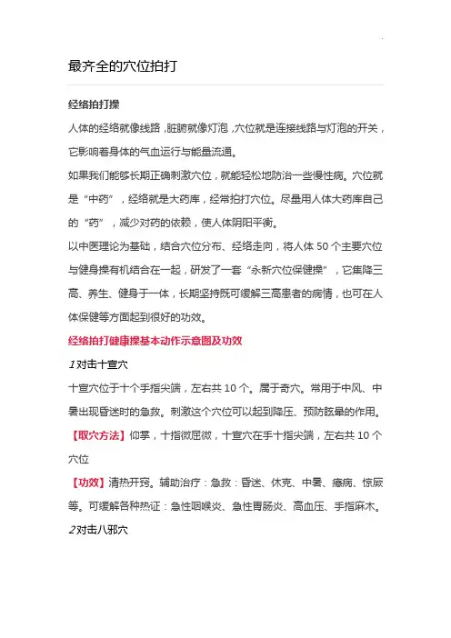 最齐全的穴位拍打