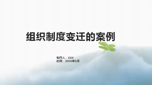 组织制度变迁的案例