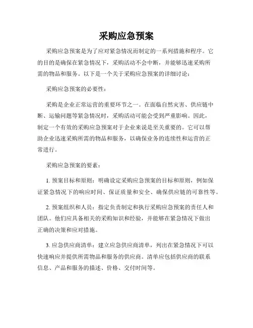 采购应急预案